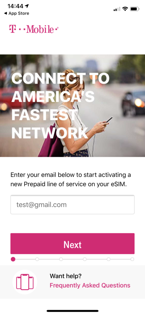 T-Mobile eSIMアプリ